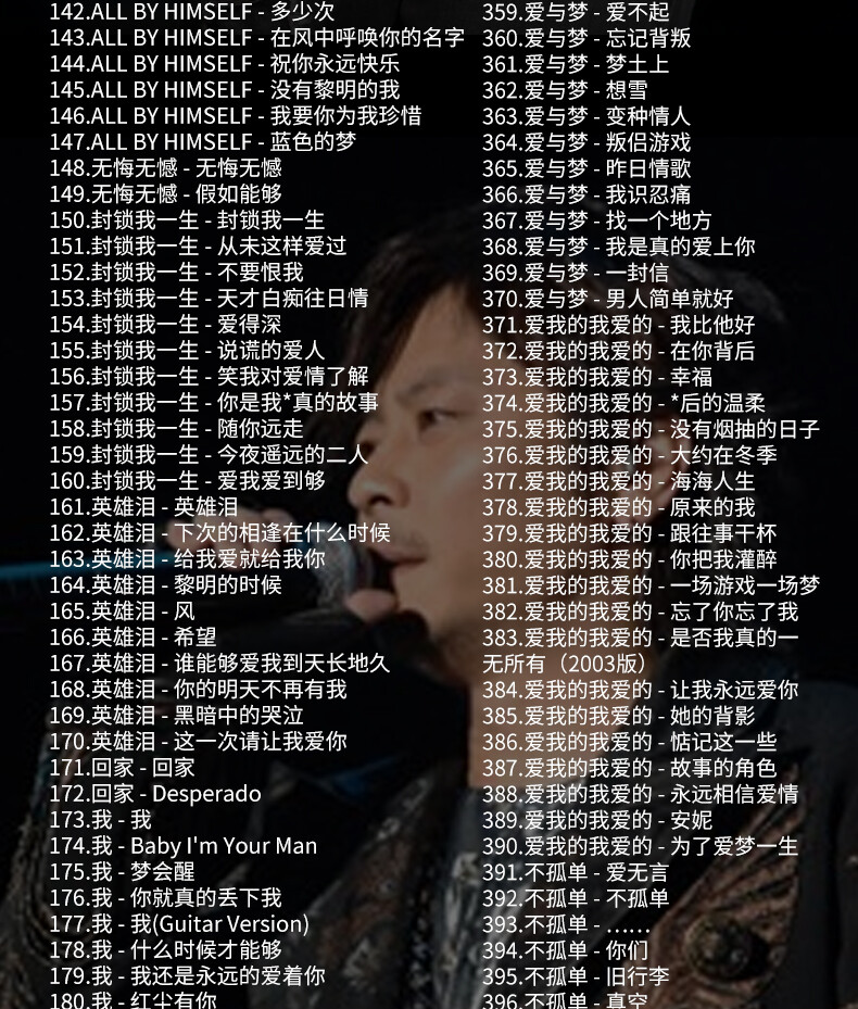 王杰u盘专辑歌曲谁明浪子心经典老歌国粤语无损高音质车载usb优盘