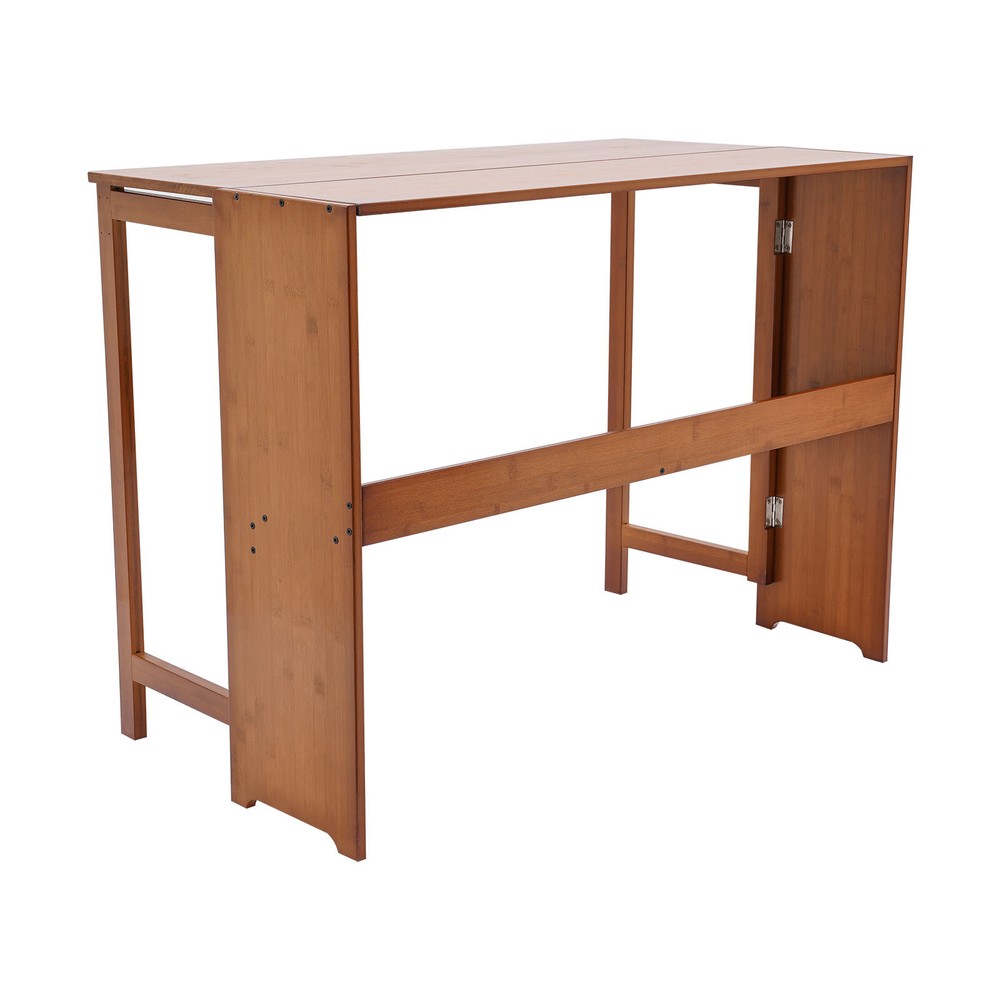 Foldable Bamboo Desk – Space-Saving Home Office Writing Workstation