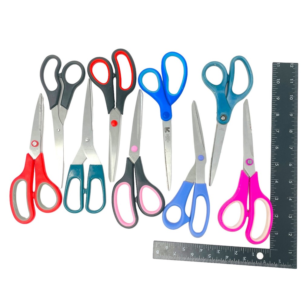 9 Pcs Ikea, Target & Assorted Multipurpose Scissors, Stainless Sharp Shears