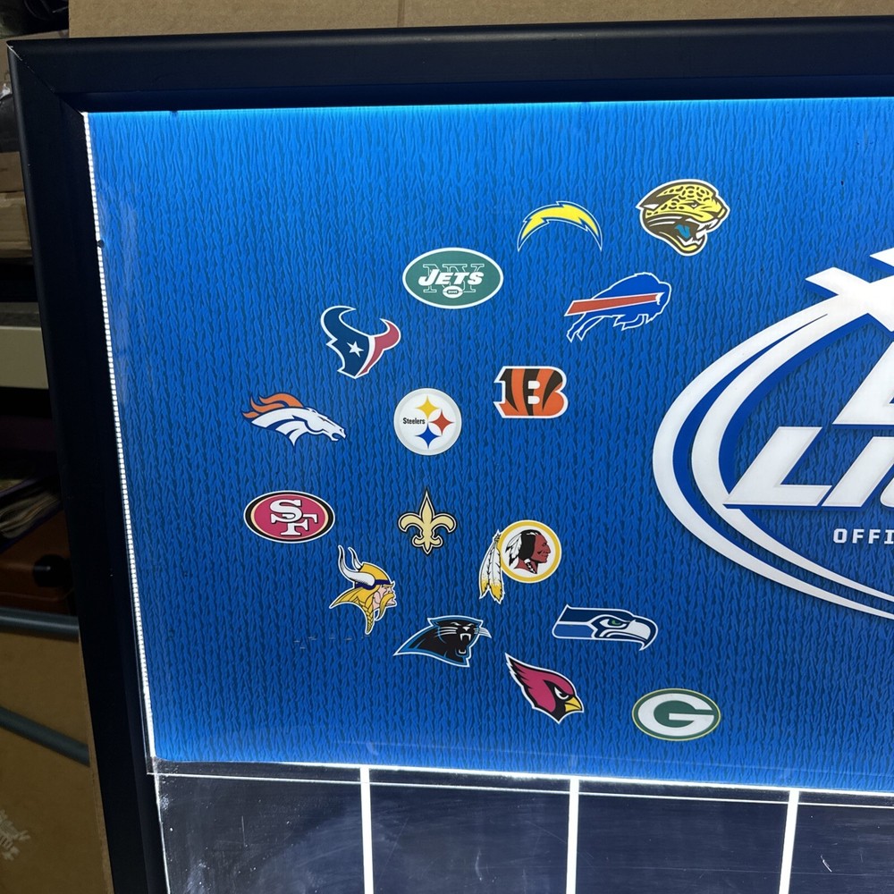 AWESOME BUD LIGHT BEER NFL LIGHT UP MENU BOARD SIGN