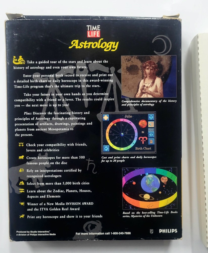 ASTROLOGY PC CD-1 Interactive Disc - Unknown Mysteries Time Life PHILLIPS Boxed