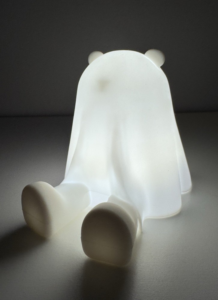 Ghost Bear Nightlight - Tap On/Off with 3 Lighting Levels - Approx. 4” Tall