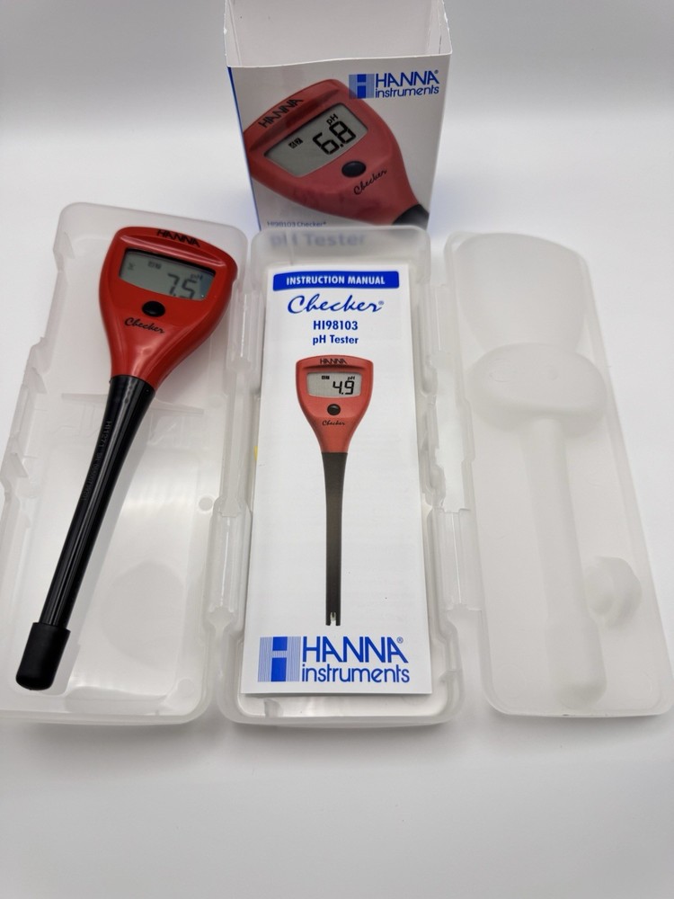Hanna HI98103 Checker pH Meter Digital Tester w Case Tested Working