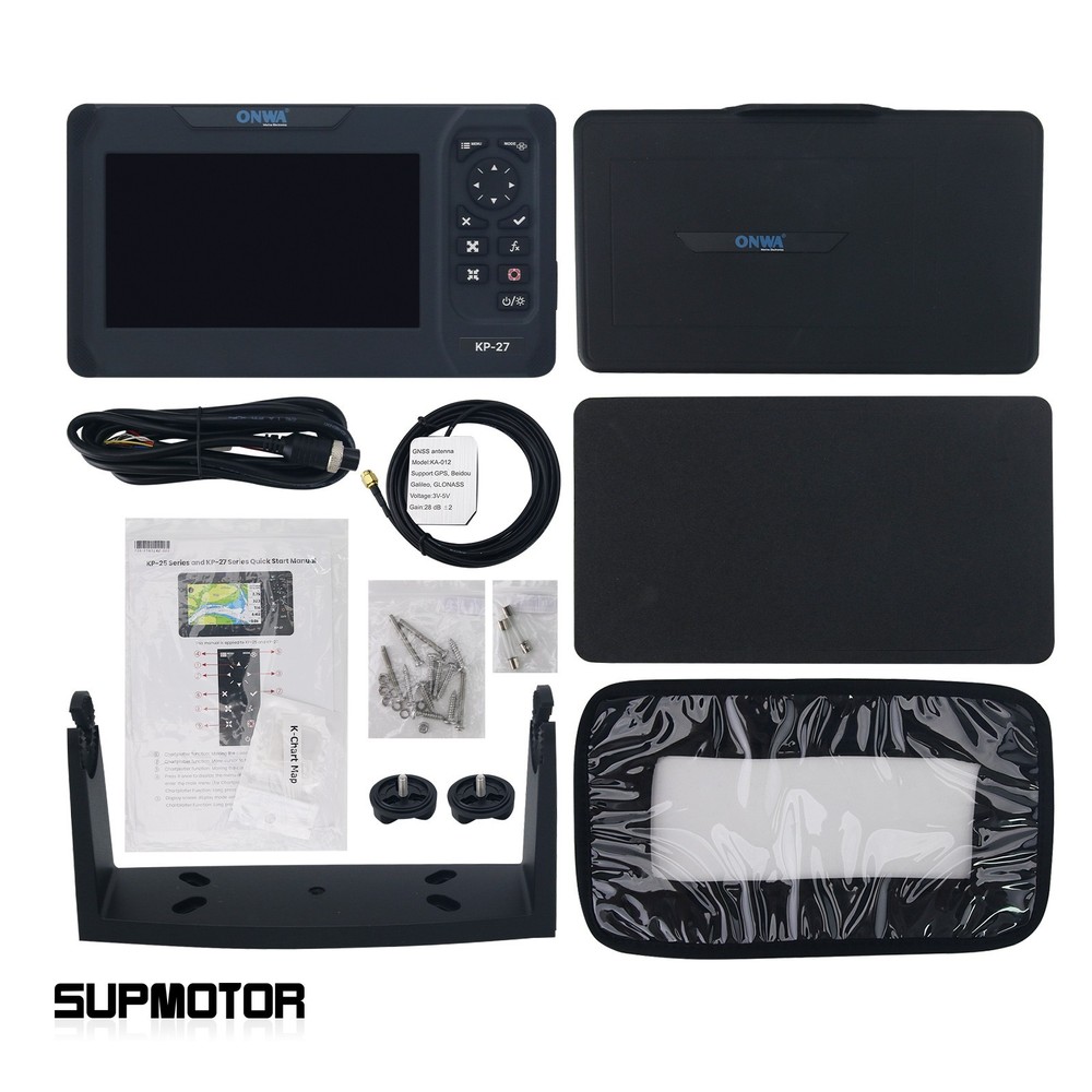 ONWA KP-27 7" 800x480 GPS Chart Plotter Marine Chartplotter w/ GPS Antenna