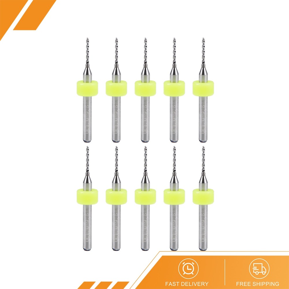10pcs - 1mm Tungsten Carbide CNC Engraving Print Circuit Board PCB Drill Bits