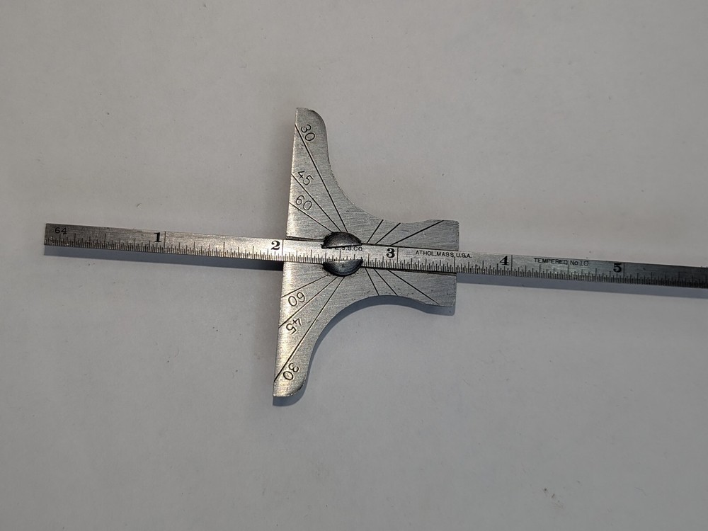 GENERAL HARDWARE MFG DEPTH PROTRACTOR GAGE SCALE NO. 444