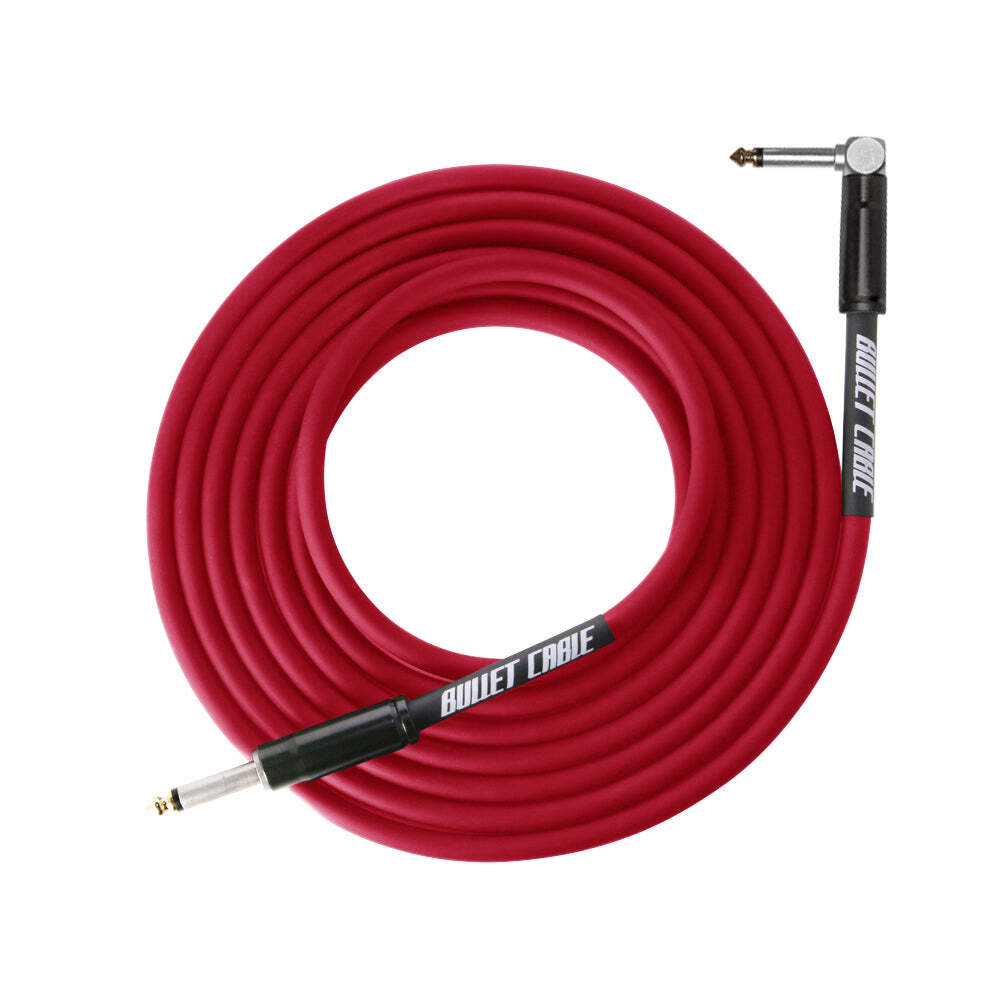 BULLET CABLE 20′ RED THUNDER GUITAR CABLE