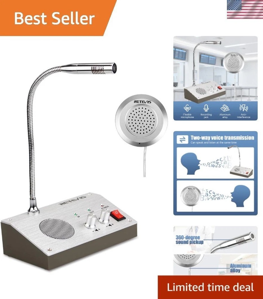 High Sensitivity RT-9908 Window Speaker Intercom - Ideal for Restaurants & Banks