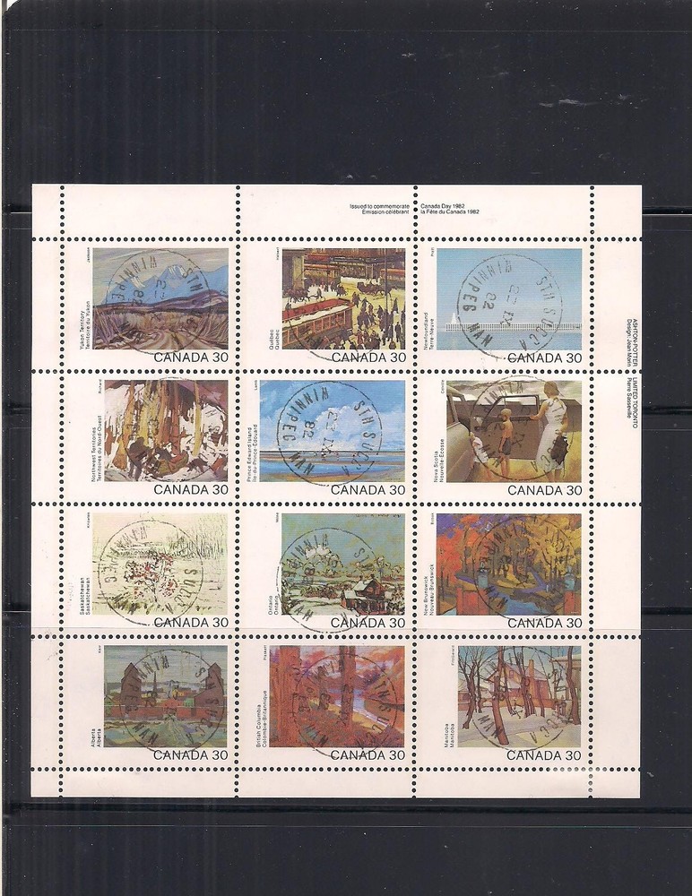 Canada #966a used sheet Cv 12.50$