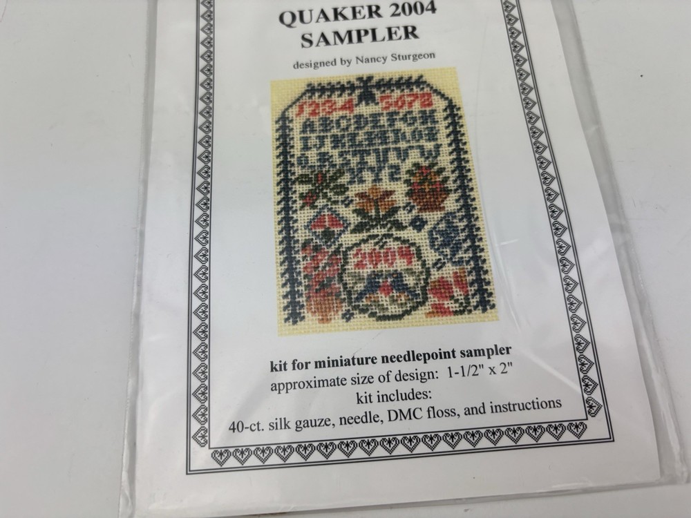 Threads Through Time The Quaker 2004 Sampler Needlepoint Pattern Kit 6S