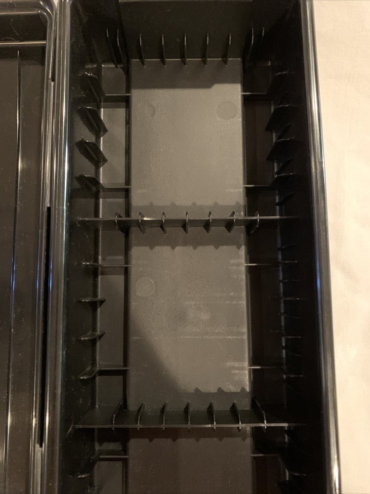 ALPHA Cassette Hard Plastic Storage Case Stackable Holds 15-24 Tapes Black 🇺🇸