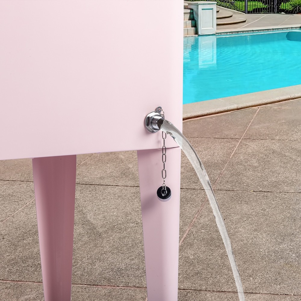 80QT Pink Patio Rolling Cooler