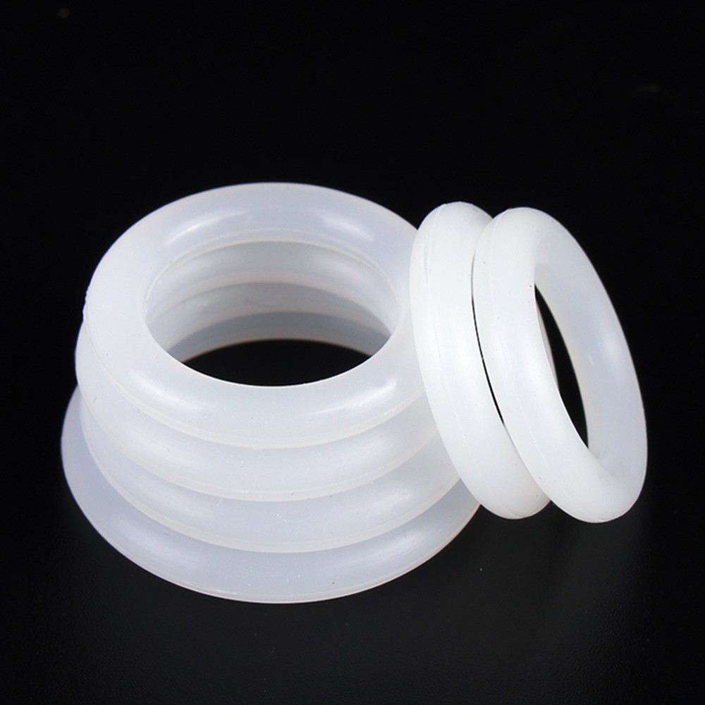 White Silicone O Rings Seals 6mm Cross Section 23-388mm ID Food Grade O Ring