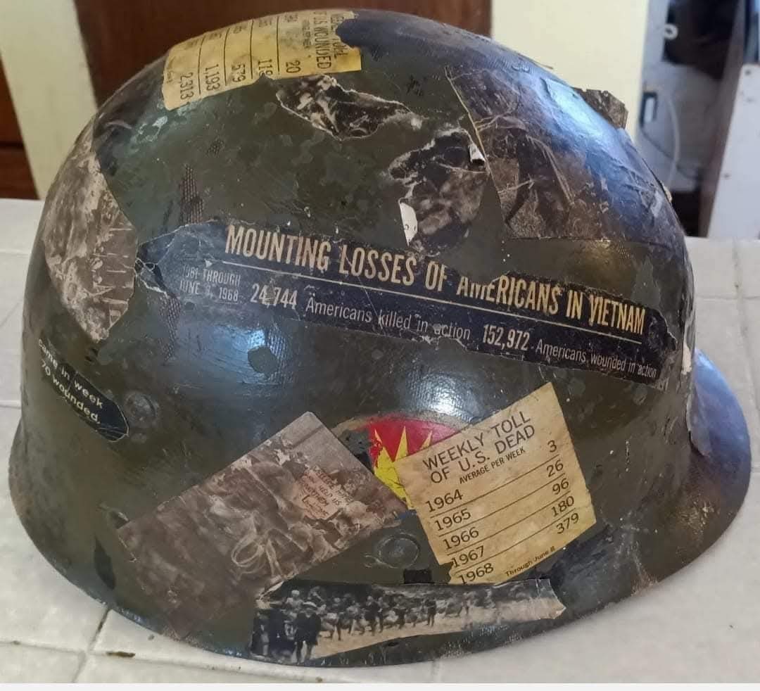 Vietnam War Original protest linerwith Period Newspaper Clippings and Imagery