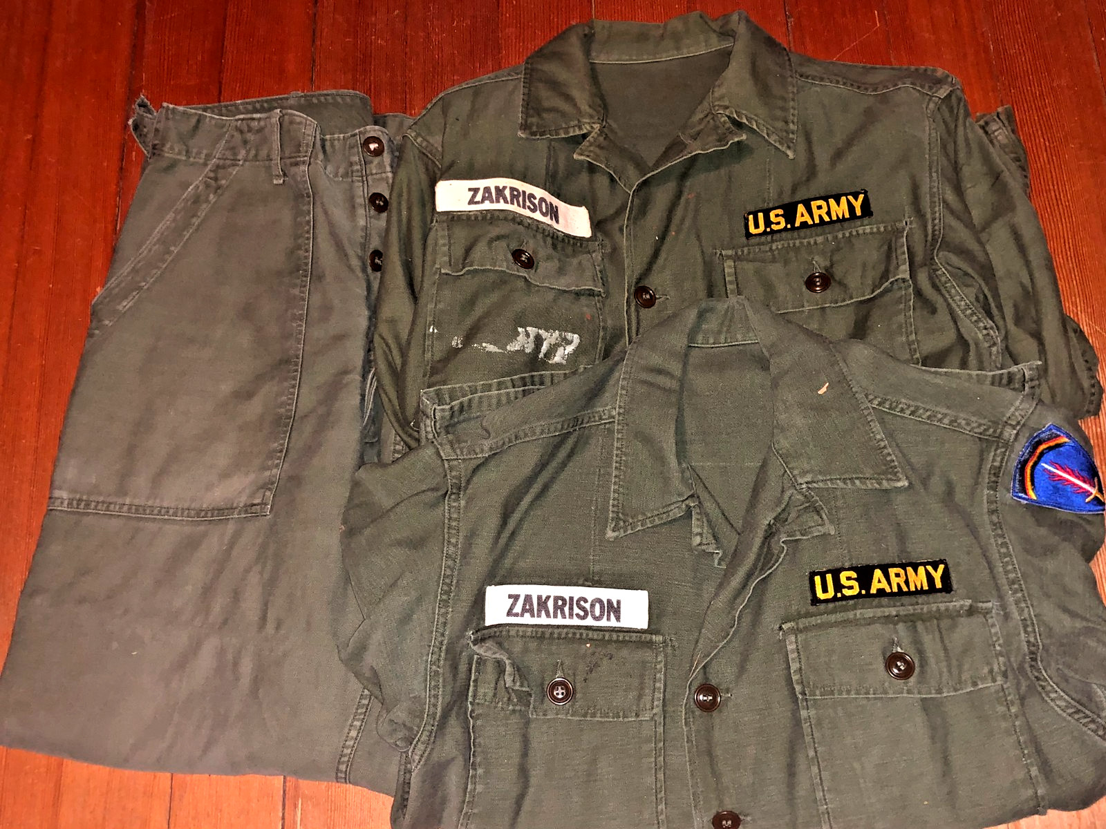US Army Fatigue Field Shirts & Pants OJ-107 - Lot of 3