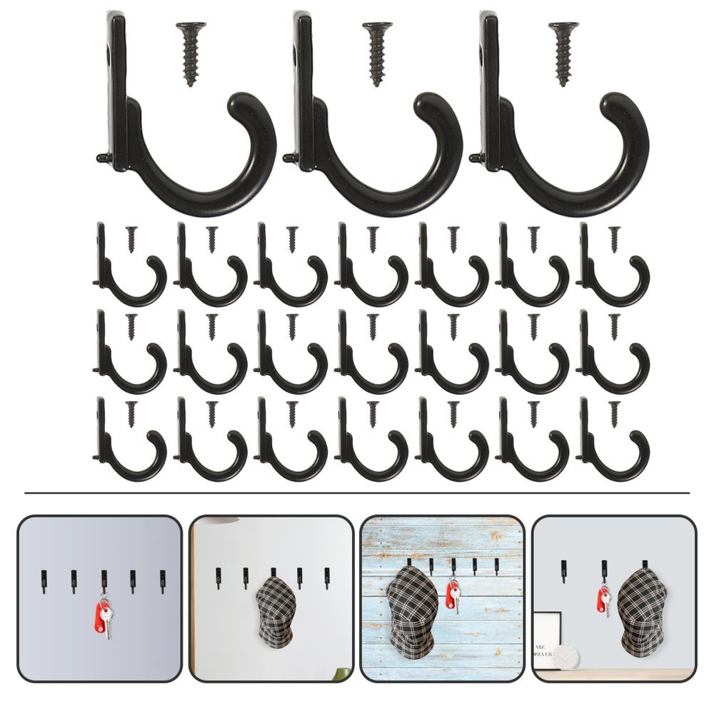 58 Pcs Rustic Coat Hooks Hanging Coffee Mug Rack Cup Hanger for Wall