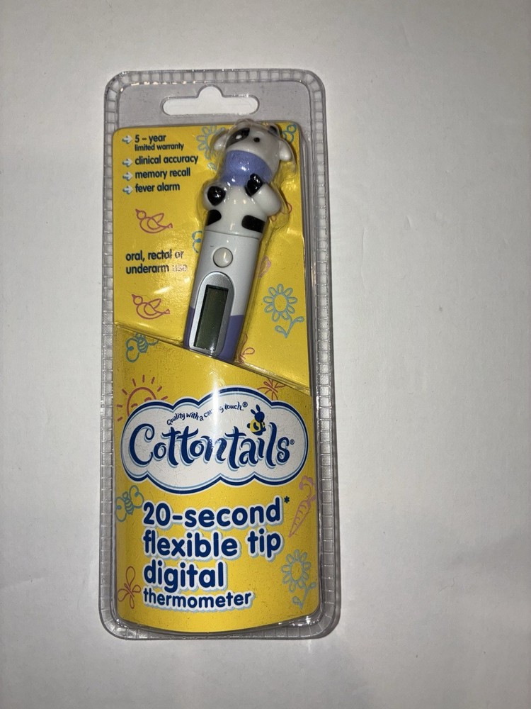 Cottontails 22nd digital thermometer cow design