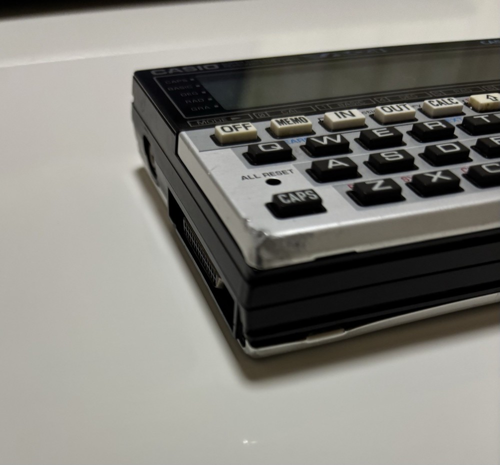 CASIO VX-4 mini Pocket Personal Computer Calculator Tested AA Battery Replaced.