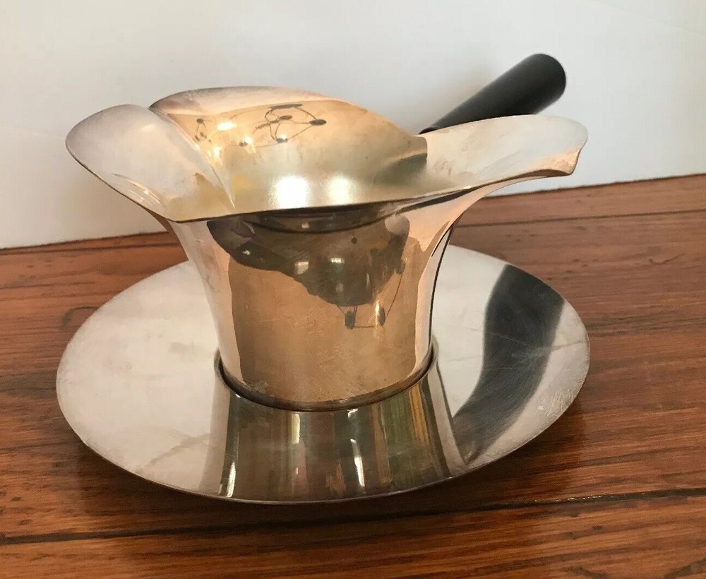 FB Rogers Silver co 1883 Double Sided Sauce Server No. 856 & Bottom Plate