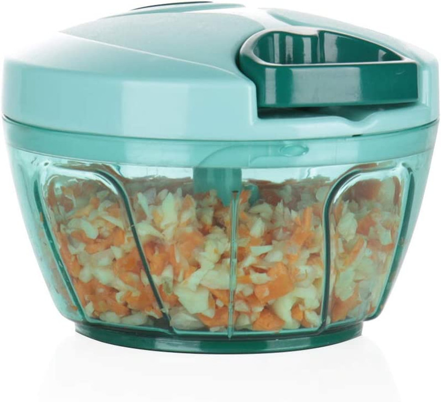 Manual Food Processor Vegetable Chopper, Portable Hand Pull String Garlic Mincer