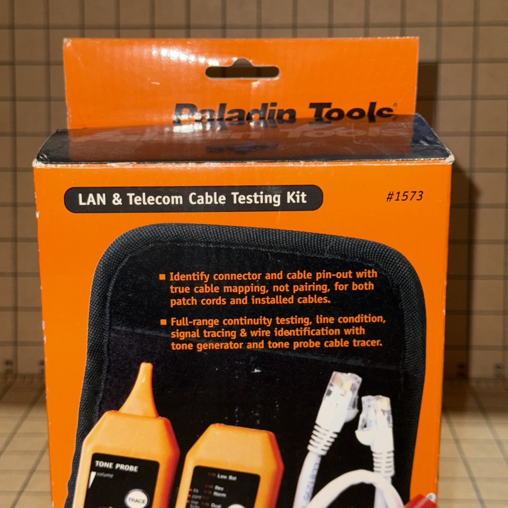 Paladin Tools 1573 Tone & Probe Plus Cable Check - LAN & Telecom Cable Test Kit