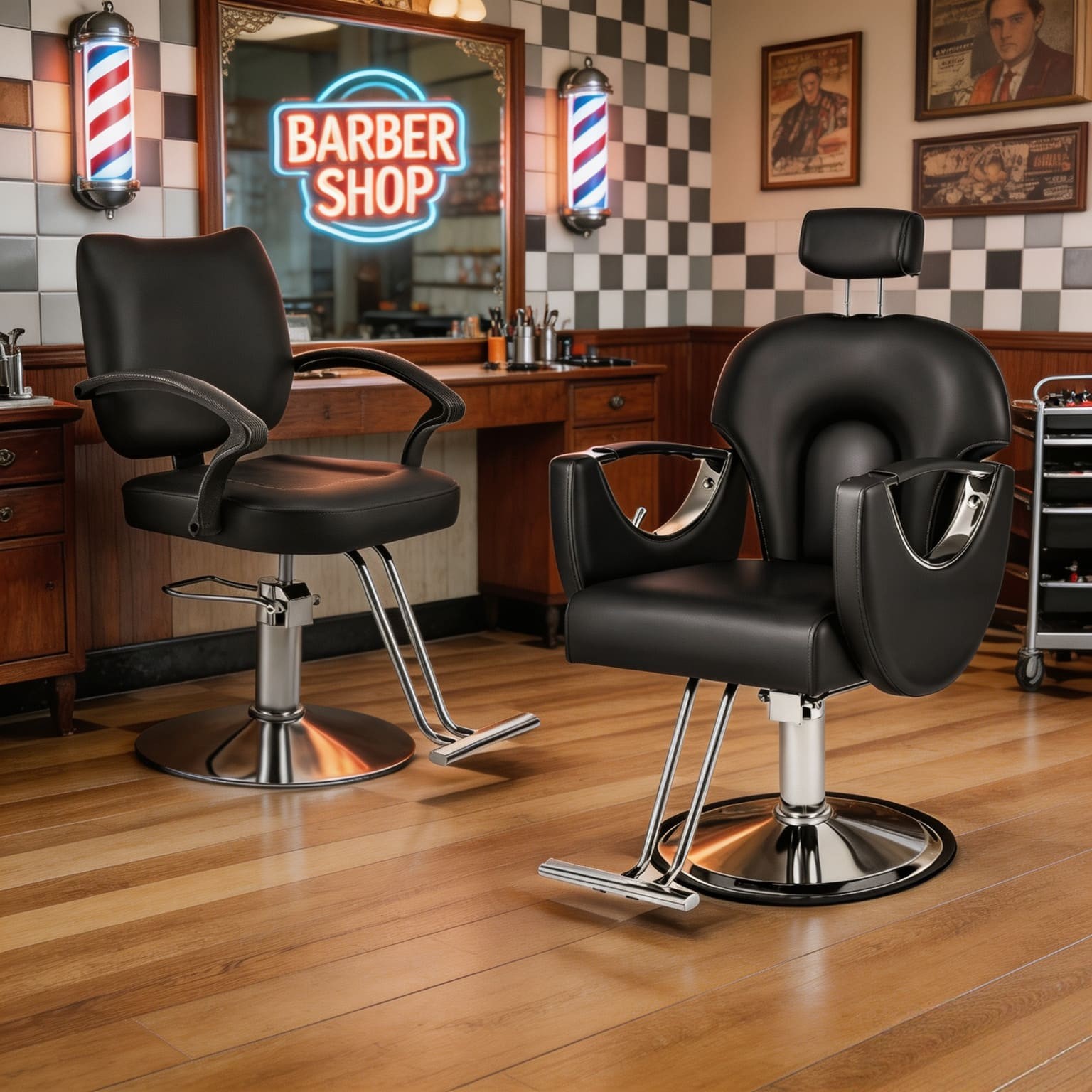 Artist hand Barber Chair Recline Hydraulic Salon Spa Beauty Equipment heavy Duty