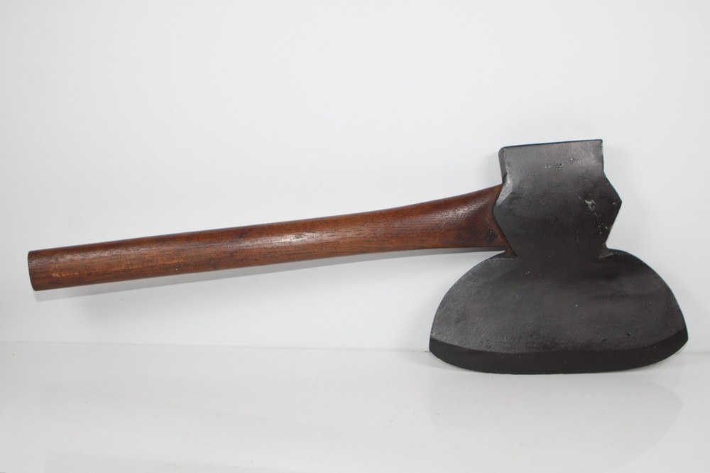 Killer Offset Antique Single Bevel Signed Broad Axe Hewing Axe Inv#JK16