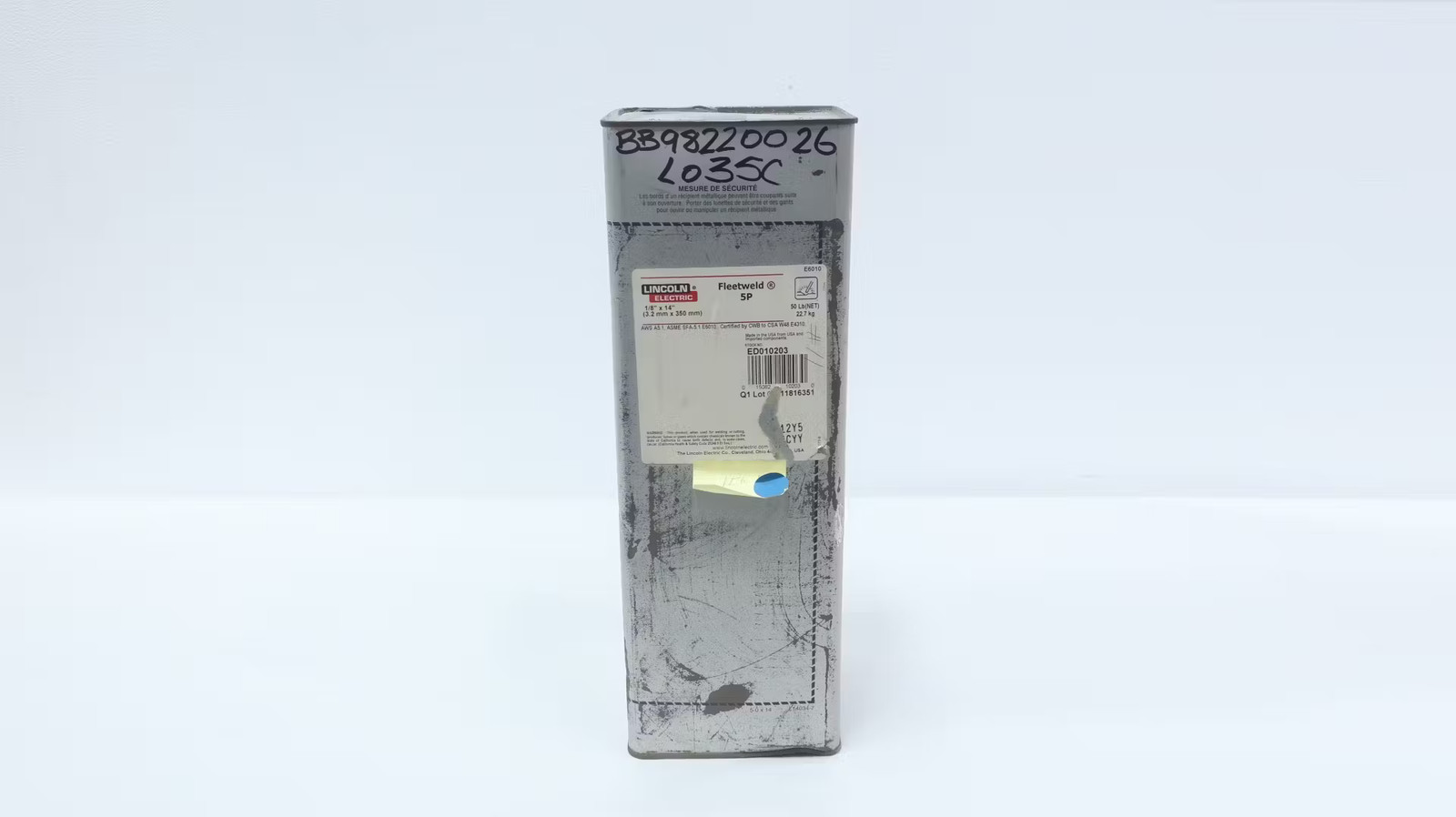 Lincoln Electric ED010203 Fleetweld 5p Electrode 1/8in X 14in 50lb