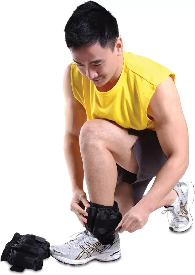 CAP Barbell Adjustable Ankle Weights,10-Pound , Black