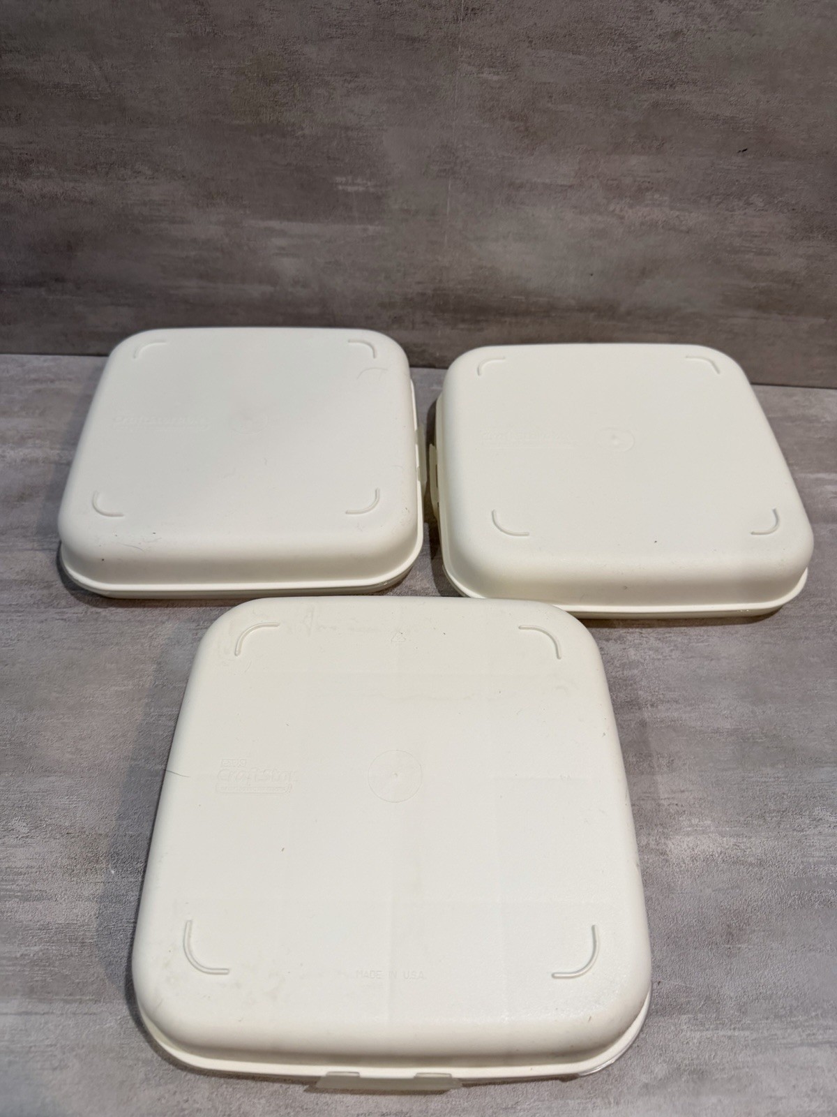 3 Eagle Craftstor Craft Square Divided Tray Storage Craft Bin Containers