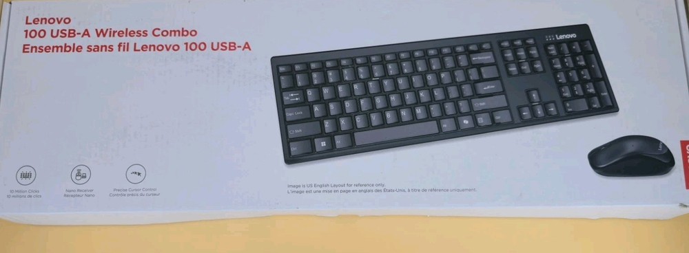 Lenovo 100 USB-A Wireless Combo, New