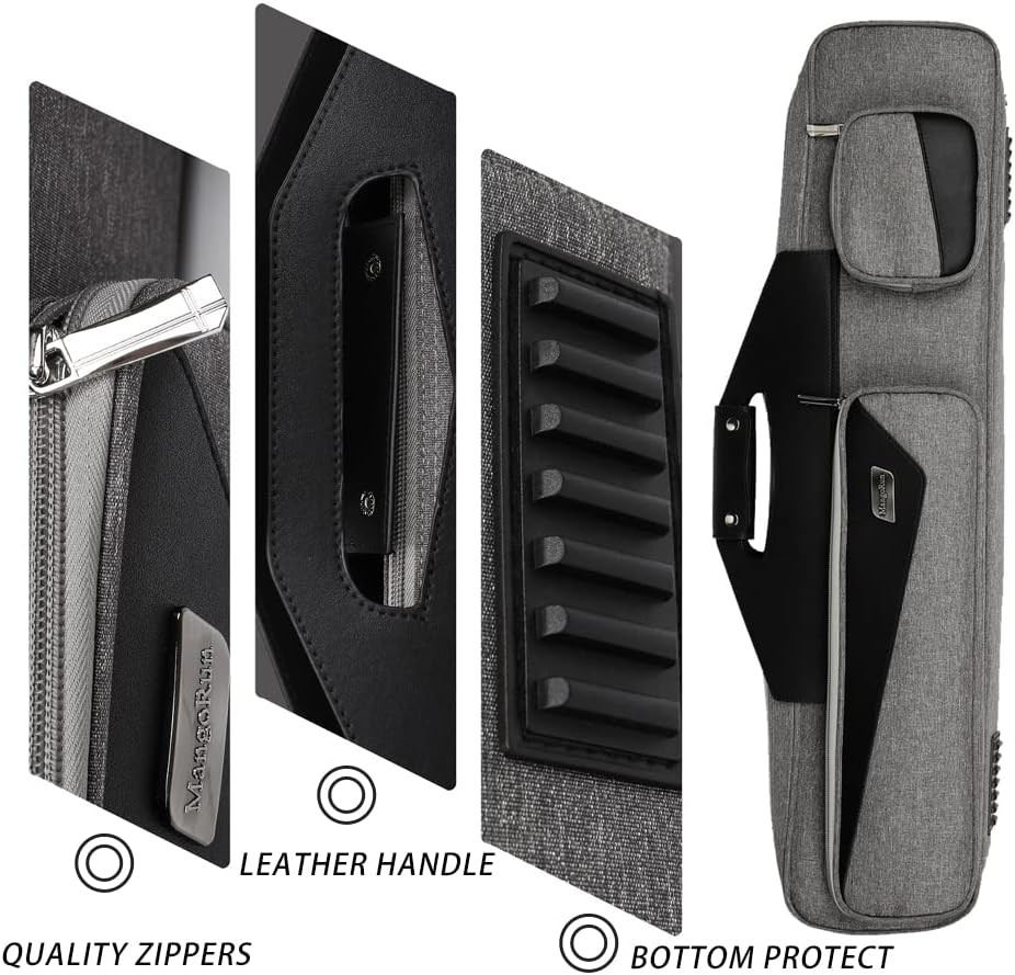 Pool Cue Case 4X4 with Backpack Straps Carrying Case for 4 Pool Cues