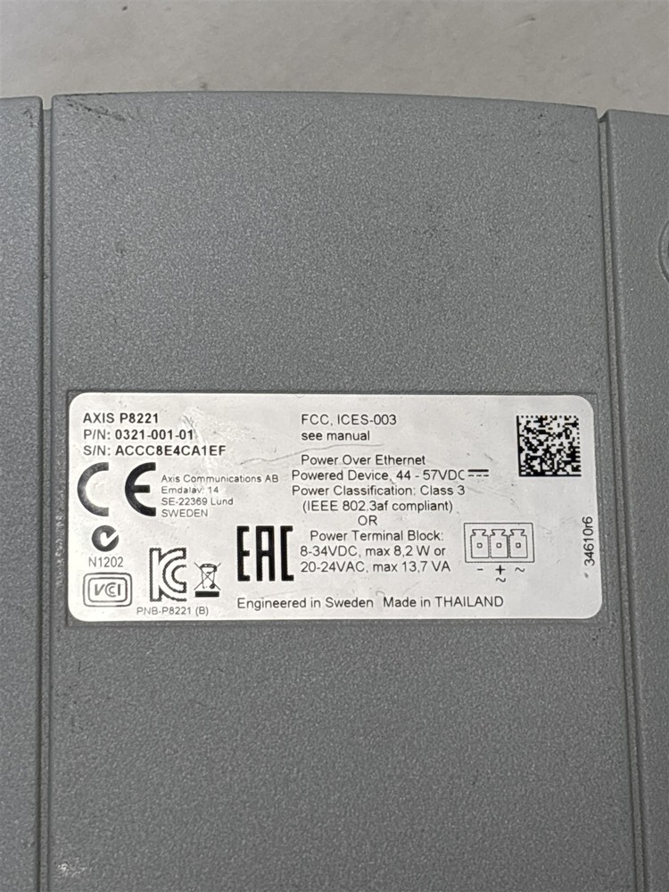 Axis P8221 Network I/O Module 0321-001-01