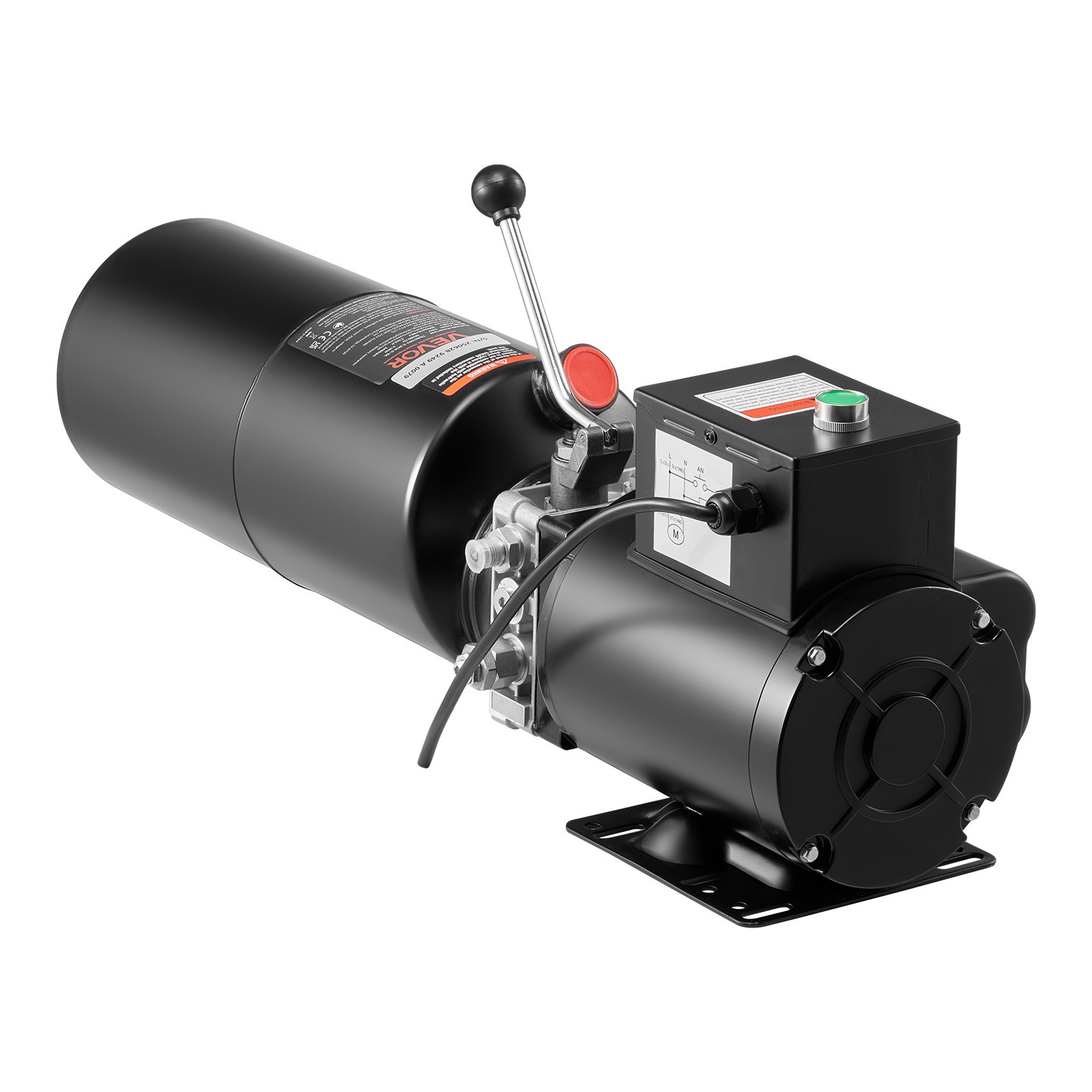 VEVOR Hydraulic Pump Power Unit AC 110V 10 Quart Single Acting Hydraulic Unit