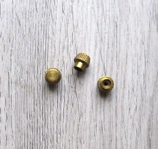 old clock brass knobs female 3 count