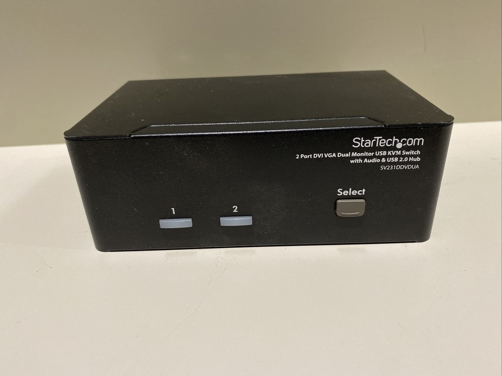 STARTECH C4E1E7ZG37F 2Port Dual USB KVM Switch USB 2.0 No Ac Adapter