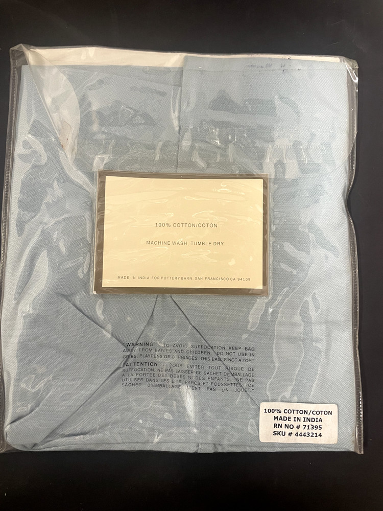 Two Pottery Barn PB Basic Liner Size Medium Hanging in Blue