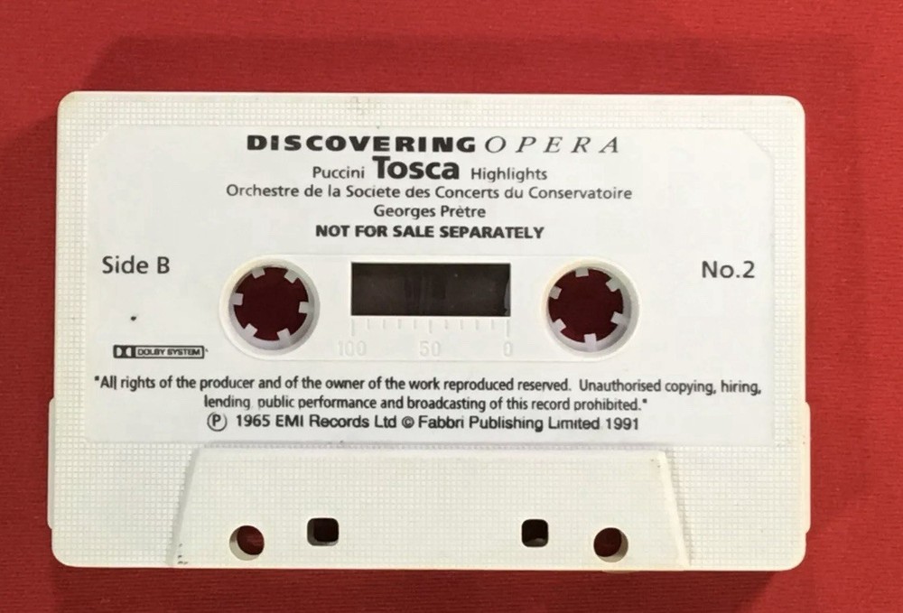 Discovering Opera Tosca Cassette Tape