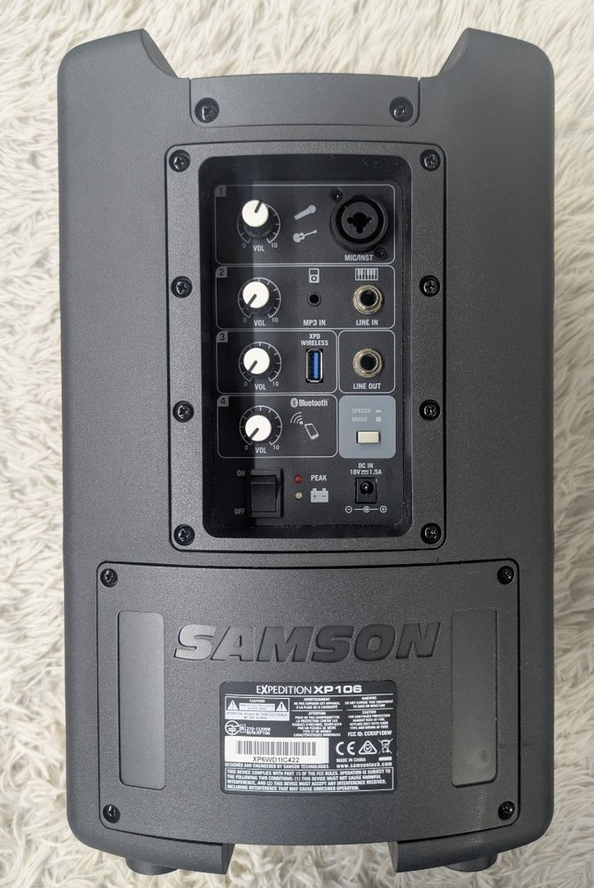 Samson Expedition XP106 Rechargeable Portable PA +Bluetooth, includes microphone