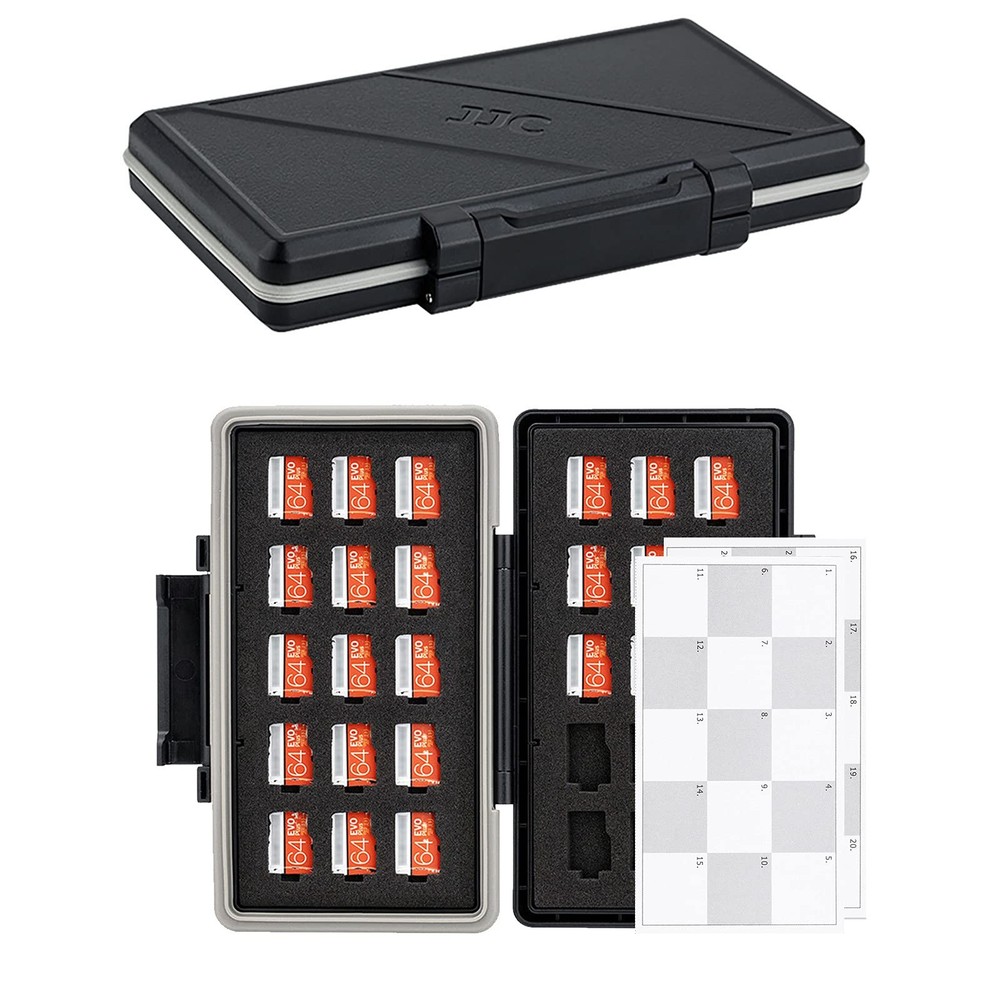 30 Slots Micro Sd Card Case With Index Label, Water Resistant & Shockproof Micro