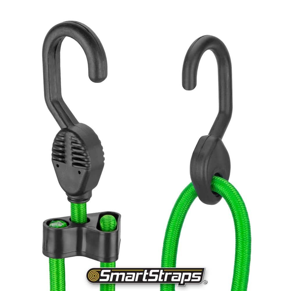 Extra Strong Adjustable Bungee Cords with Hooks 5 Pack Heavy Duty Tie Down Strap