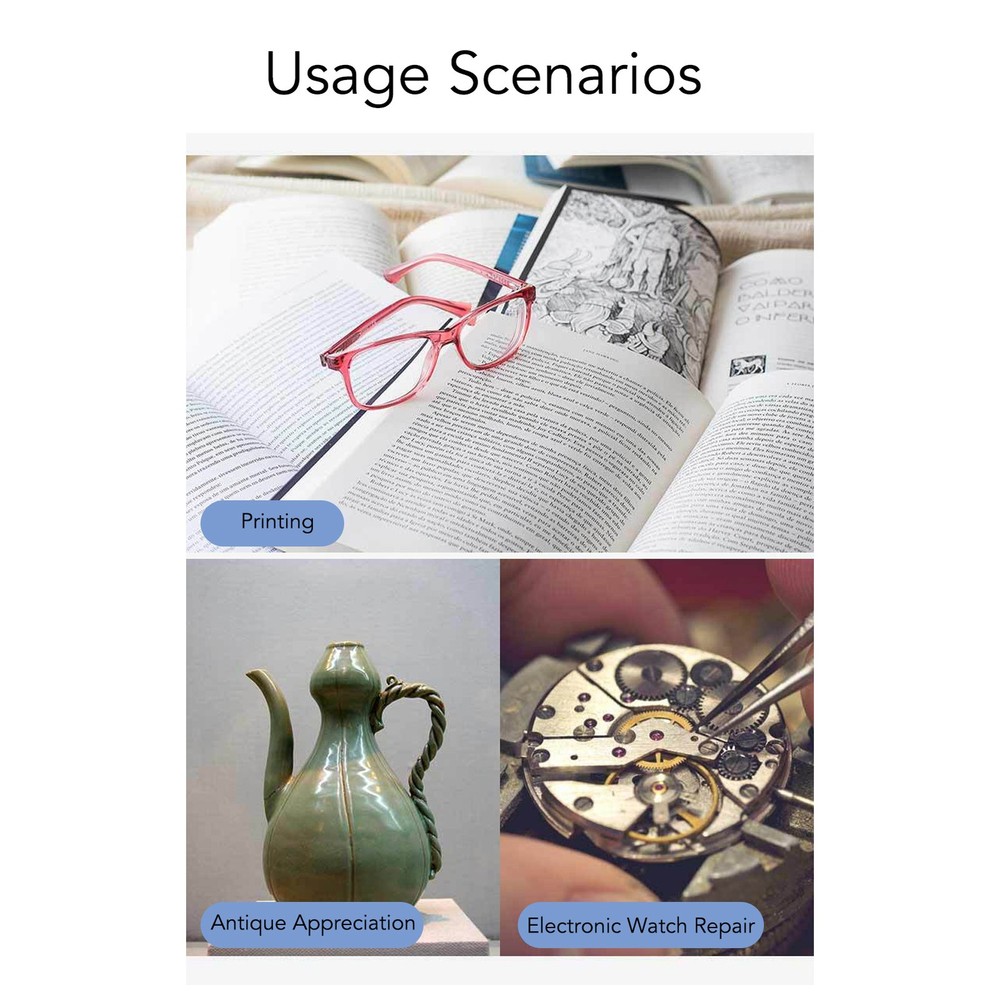 Mini 60X LED Microscope & UV Currency Detector Adjustable Light Angle PocketNew☚