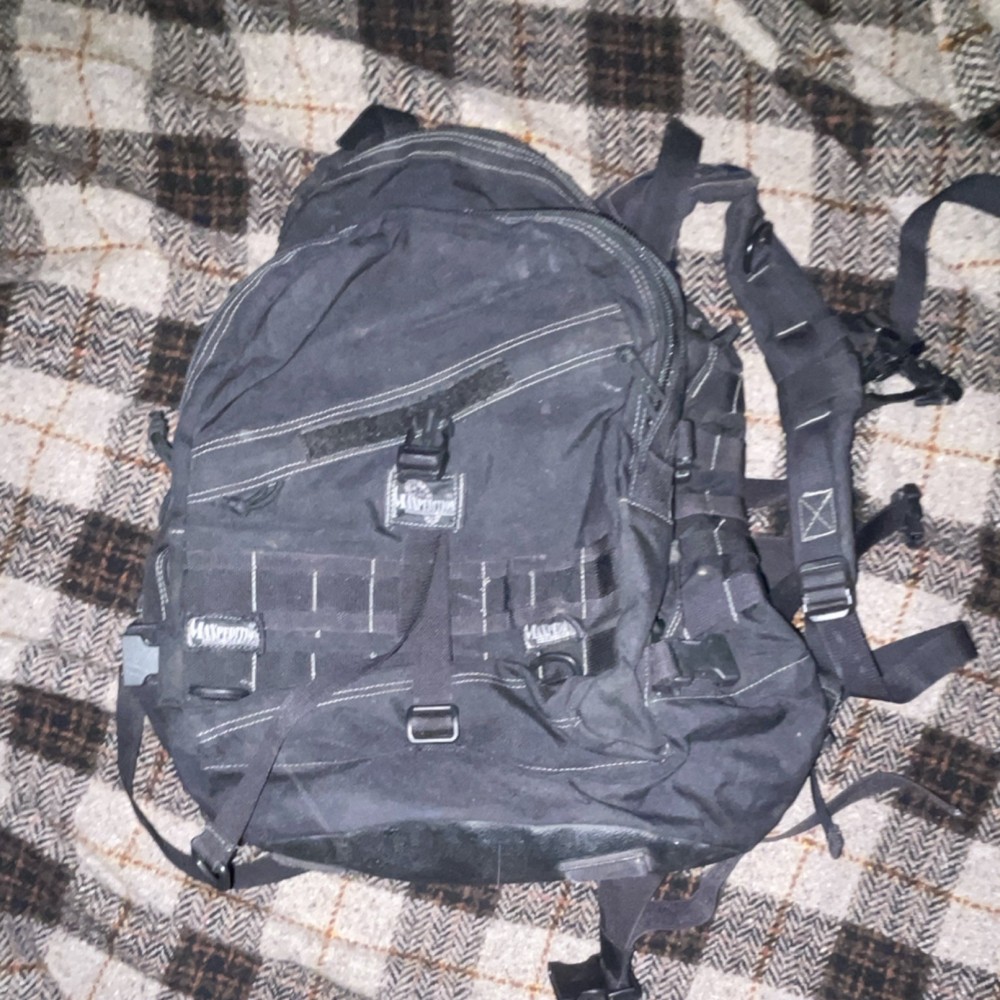 Maxpedition Tactical Backpack Black Nylon MOLLE Padded Straps