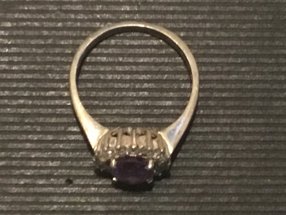 Lustrous Amethyst Gemstone 925 Sterling Silver Wedding Ring