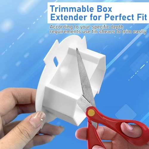 5Pcs Round Electrical Box Extender 1-Gang Plastic Electrical Ceiling Box