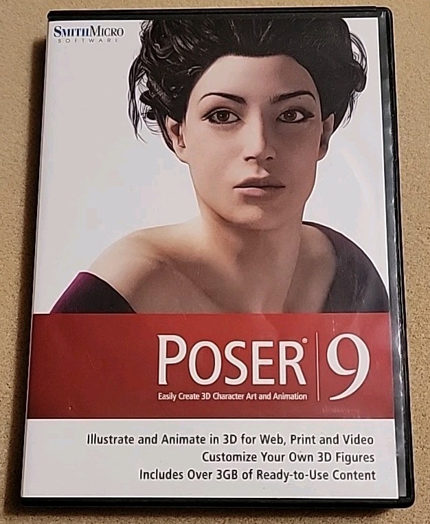 Poser 9 (PC, MAC, Smith Micro Software 2-Disc) Create 3D Character Art Animation