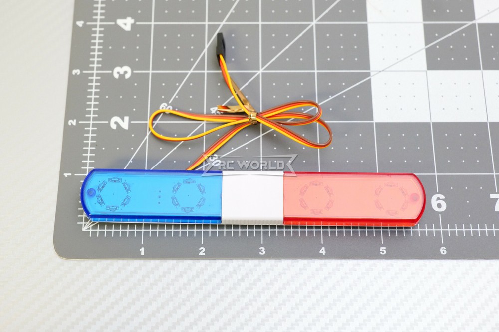1/10 POLICE LIGHTS Top Light Bar MULTI FUNCTION For RC Vehicles - RED/BLUE -