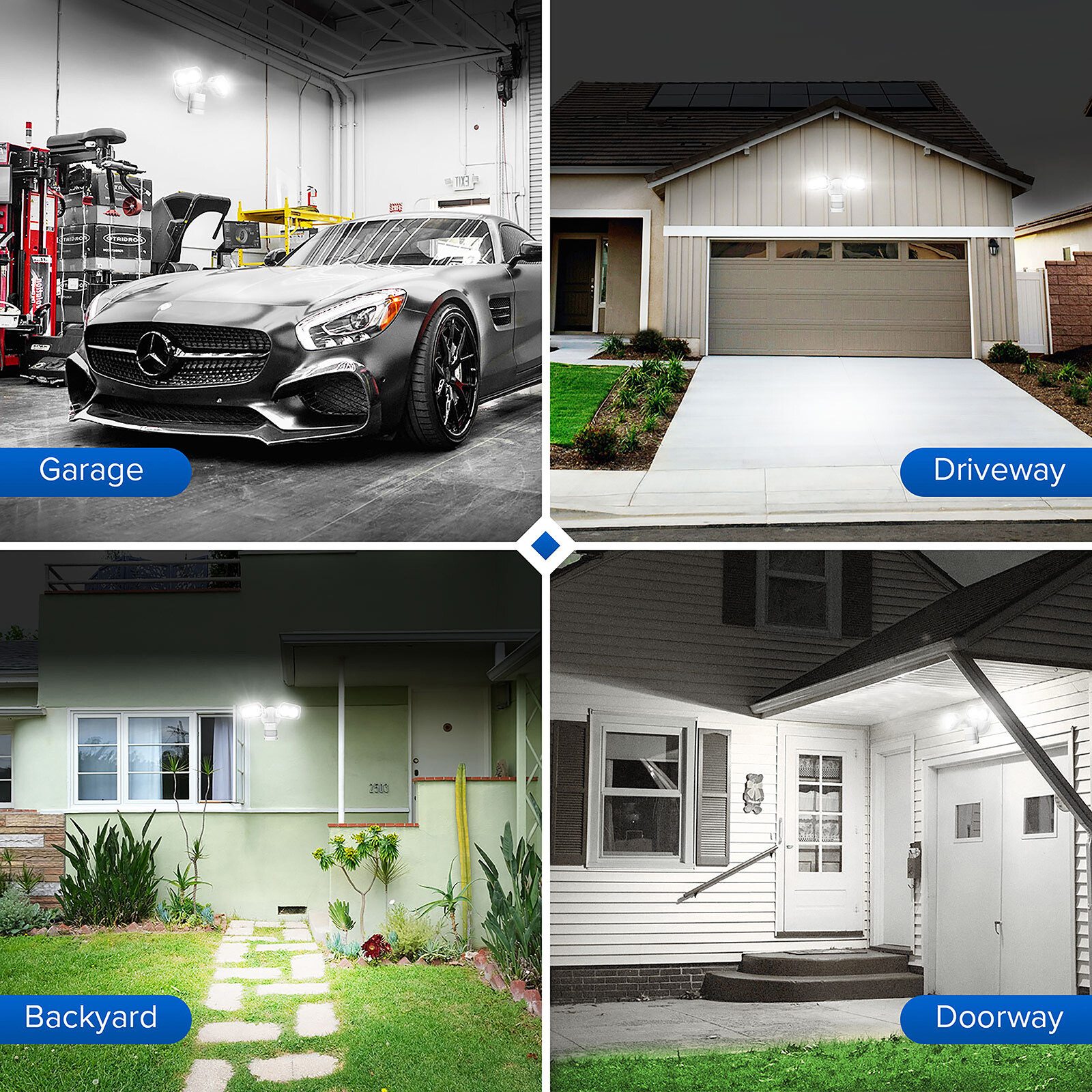 7000LM Security Light Outdoor LED Motion Sensor Wall Lamp IP65 Waterproof SANSI