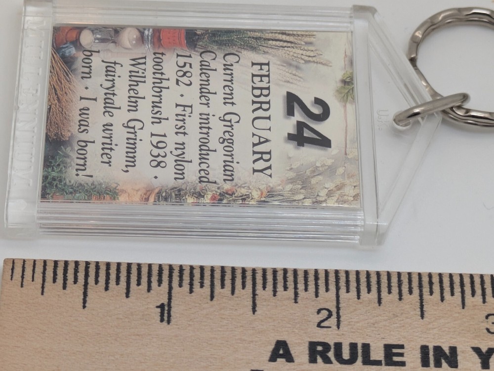February 24 This Day In History Keyring