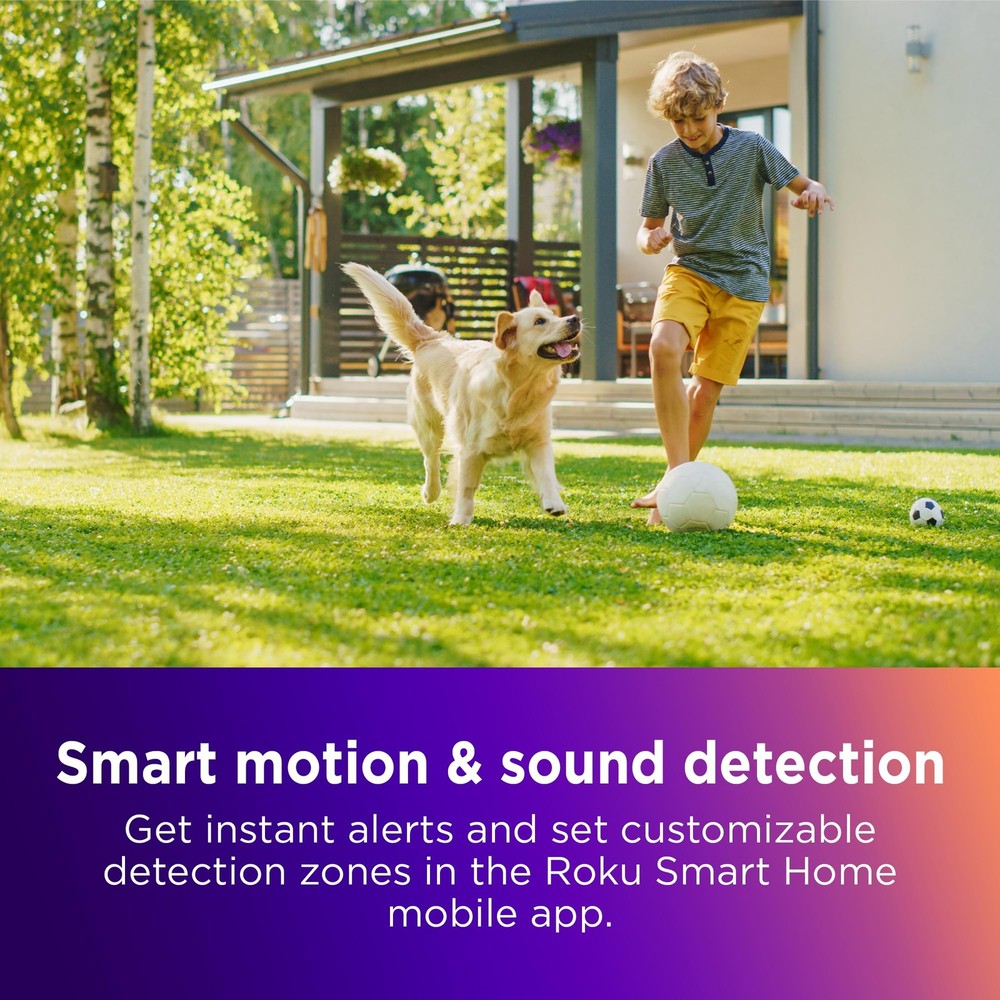Roku Outdoor Camera (No Base) for Home Security Security Camera with HD